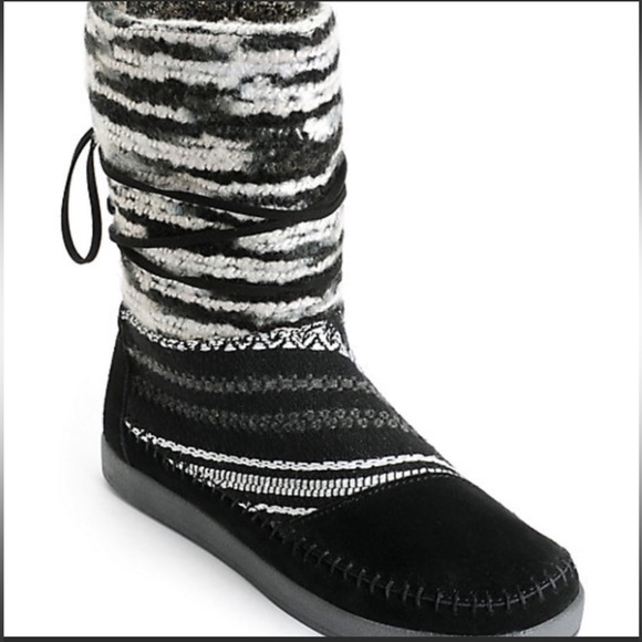 TOMS Nepal Boots Leather And Wool - Picture 1 of 5